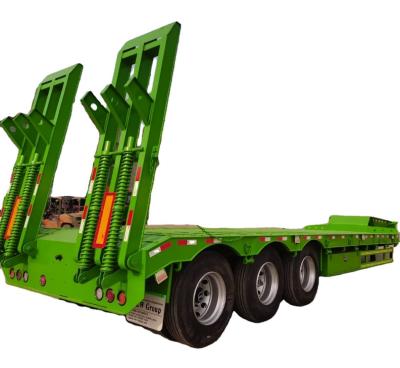 China 3/4 Axle 80-120ton Transport Equipment Lowboy Truck Trailer Detachable Gooseneck Lowbed Semi Trailer For Mali for sale