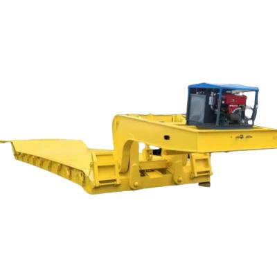 China Q345 Main Beam 3 Axle 60/80 Ton Detachable Gooseneck Lowboy Trailer with Leaf Spring Suspension in Nigeria and Kenya for sale