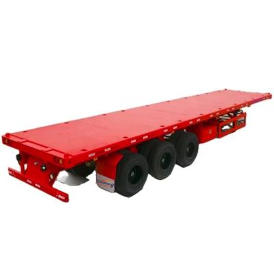 China China Xianmang Flatbed Semi Trailer 40ft Transport Flatbed Container Semi Trailer zum Verkauf zu verkaufen