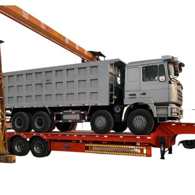 China XM Group 80 Ton Lowboy Trailer For Sale , Detachable Gooseneck Tri Axle Low Bed Trailer For Sale In Peru for sale