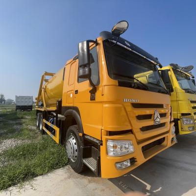 China BRAND NEW HOWO HEAVY DUTY 6 WHEELS EWAGE SUCTION SEWAGE TRUCK 10/ 13 CBM WASTE DISPOSAL TRUCK WITH PRESSURE DISCHARGE FUNCTION for sale