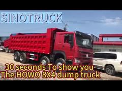 50 Ton 12 Wheels Sinotruk Dump Truck Used Howo 371 375 420 HP Tipper Truck 8X4 Red