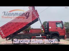 6x4 371hp 10 wheeler sinotruk dump truck , second hand howo dumper truck