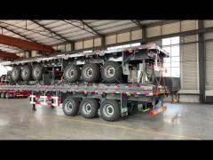 Flatbed semi trailer uploads video