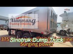 right hand drive sinotruck howo 375 tipper truck euro 3 21-30t capacity 2 reverse shift