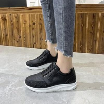 China Rubber Sports Shoes New Hot Selling Ladies Casual Shoes Rhinestone Fashion Big Size Sports RunningSoccer Shoes for sale