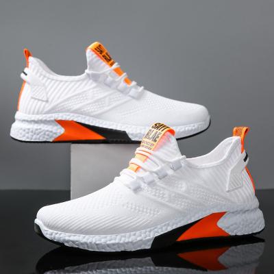 China Men's casual shoes sports men's sports shoes gym shoes flying woven spring and autumn whiteBasketball mesh breathable-comfortable style S for sale