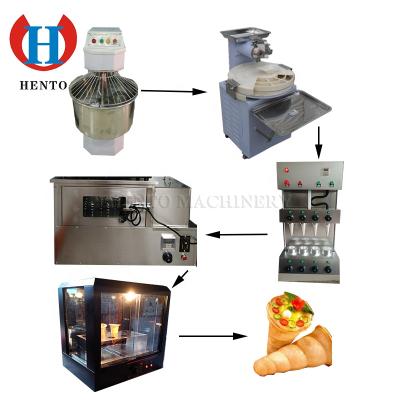 China Hotels best price pizza cone machine/pizza making machine production line/pizza cone oven for sale