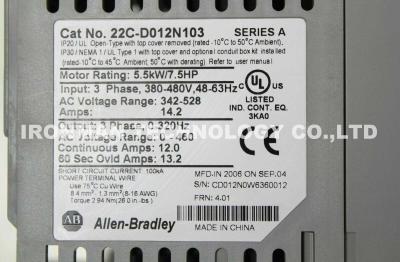 China 22C-D072A103 Allen Bradley Powerflex Powerflex 400 50HP Reihe A 480V zu verkaufen