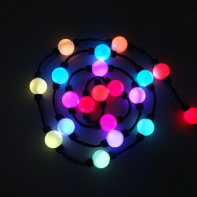 China Outdoor led lighting DMX512 ball light led 35mm 50mm diameter led ball string 360 degree outdoor lighting dmx led ball for sale