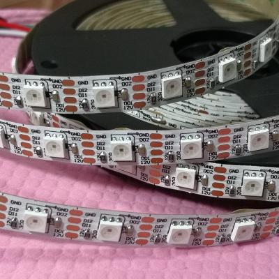 China Hotel DC12V WS2801b IC Video Effect Digital Accessible RGB Led Strip , 30/60 grb 12v led flexible strip for sale