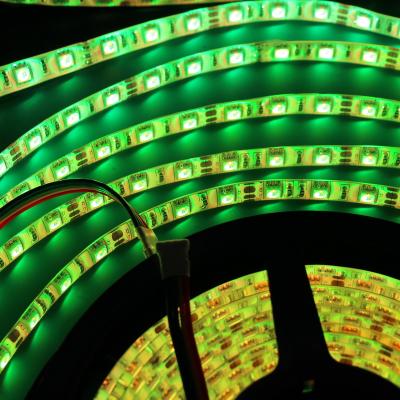 China Theme Park 60pcs SMD5050 Per Meter RGB 12 Volt Led Waterproof RGB Led Light Strip for sale