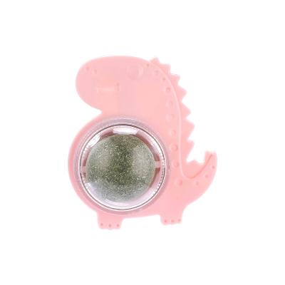 China Sustainable New Arrival Ball Dinosaur Shape Teething Stick Interactive Cleaning Teaser Rotating Molar Wall for sale