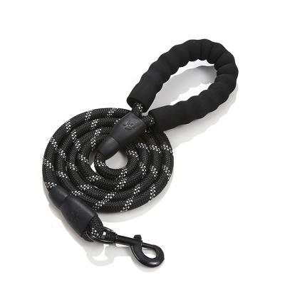 China Sustainable Popular Nylon Mixed  Colored Small Pet Leash Reflective Durable Round Climbing Leash Rope Collar for sale