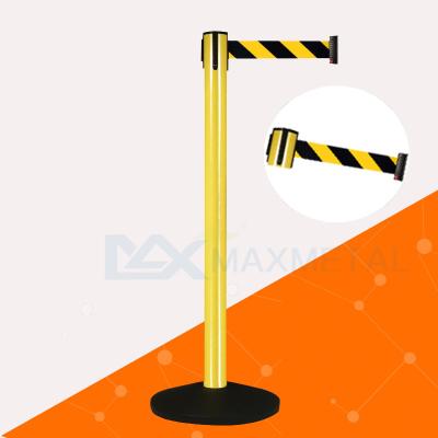 China Retractable VIP Theaters Crowd Control Belt Barrier Belt Queue Security Stand for sale