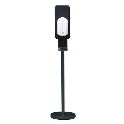 China Automatic Foam Soap Dispenser Black Floor Standing Hand Sanitizer Dispenser Stand for sale