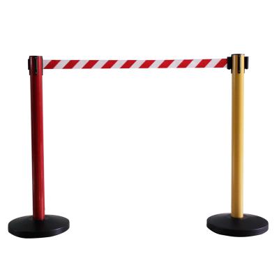 China Oversized Traffic Area Portable Retractable Belt Line Signal Crowd Control Crash Barriers Outdoor Portable Line Control Barriers for sale