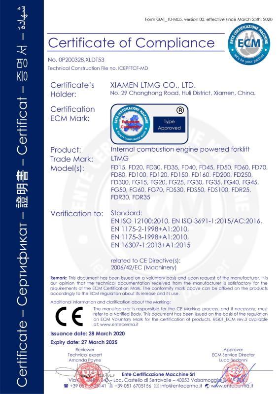 CE - Xiamen Ltmg Co., Ltd.