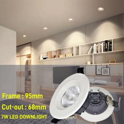 China Modern Factory Price COB Led Downlight Recessed 2.5 inch dali dimmable of 68mm cutout for sale