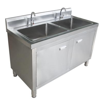 China With Hot Sale 201/304 Square Faucet Single Bowl Stainless Steel Sideboard With Sink for sale