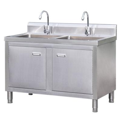 China With Faucet 2022 New Design Stainless Steel Commercial Kitchen Sink With Sink Cabinet for sale