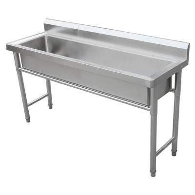 China With Faucet High Quality Commercial Kitchen Use Stainless Steel Outdoor Double Sink for sale