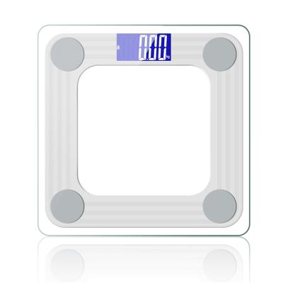 China AUTO ON/OFF Square Household Smart Body Scale Electronic Transparent Durable Body Weight Scales for sale