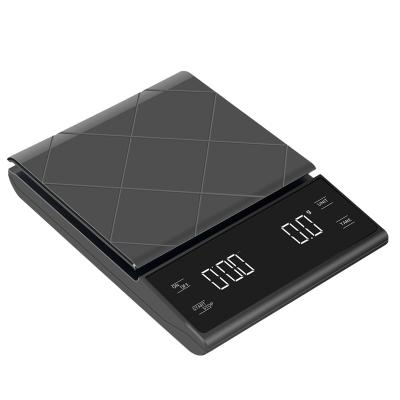 China With Tray High Accuracy 3kg Scale LCD Display Electronic Cafe Food Weight Measures Digital Light Weighing Kitchen Scale With Timer for sale