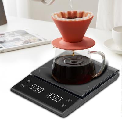 China 2022 New Viable Style LED Digital Scale Custom Painting Coffee Machines Coffee Scale With Timer for sale