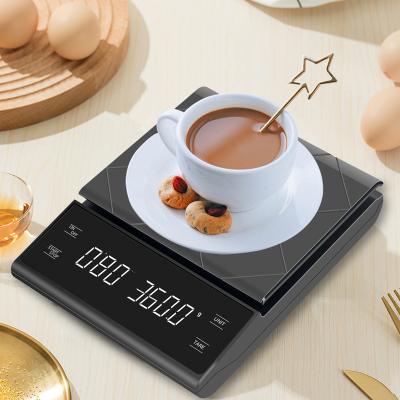 China EK6012 3kg Sustainable Household Scale Electronics Timer Scale Digital Cafe Kitchen Scale for sale