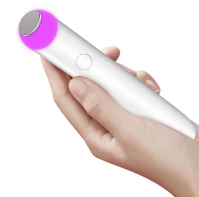 China Ionic Face Lift Eyes Heated Massager Wand USB Rechargeable Dark Circle Remover Eliminate Bags Puffy Eye Massager Pen for sale