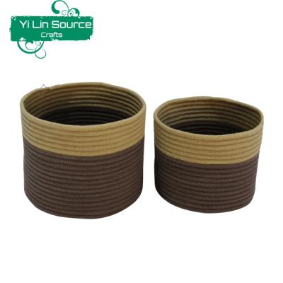 China 2020 Viable Universal Indoor Plant Container Cotton Rope Flower Pot Cotton Rope Basket for sale