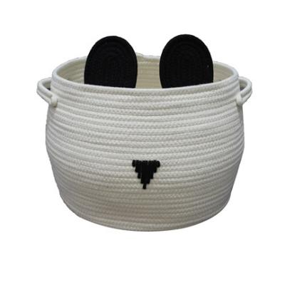 China 2020 America Style Living Storage Basket Laundry Basket Animal Cotton Rope Basket for sale