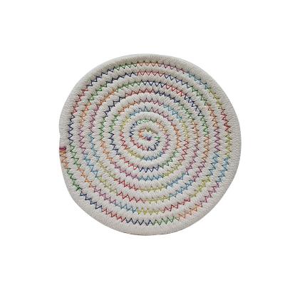 China 2020 Sustainable Newest Handmade Eco-Friendly Cotton Rope Place Mats And Coasters for sale