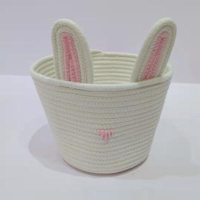 China 2021 Viable Hot Sale Cotton Rope Baskets For Gifts Easter And Best Basket Toy Storage For Home Organization for sale