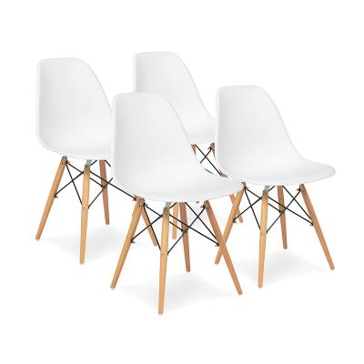 China Tianjin Cooling Contemporary Modern Cheap Dining Chair Cadeira Eam Wood Legs Plastic Kitchen Dining Chairs For Sale for sale