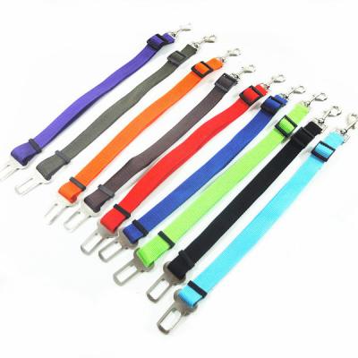 China C&C Dog Car Seat Belt Harness Seat Belt Pre-Stored Adjustable Leash For Small Medium Dogs Travel Clip Pet Supplies for sale