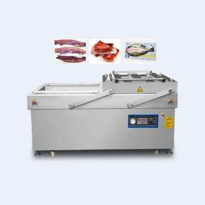 China DZ-800/2Ssealing food sachetcooked food fresh food double chamber food packing machines vacuum packing machine for sale