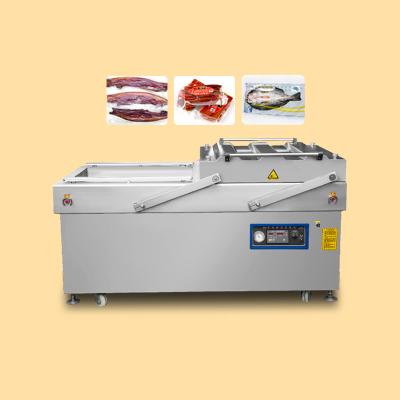 China Chicken Wiings Mustard Food Fresh Food Double Chamber Cheese Packing Machines Vacuum Packing Machine for sale