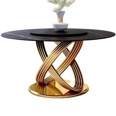 China Modern Luxury Living Room Irregular Support Furniture Low Price Fanaosi Black Marble Dining Table for sale