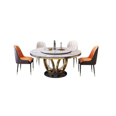 China Modern Living Room Furniture Dining Table Set Round 4 Chair Luxury Dining Table Set Dining Table Set For Home Use for sale