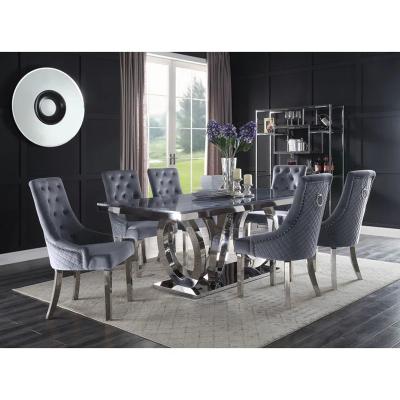 China Modern Other Dining Table Commercial Gray Marble Dining Table Set Restaurant Furniture Modern Dining Table for sale