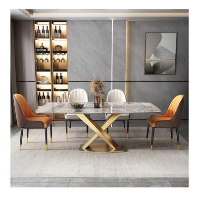 China Space Saving Modern Furniture Nordic Dining Table Chipboard Stone Dining Table Modern Dining Tables With Chairs for sale