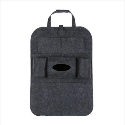 China Brief & High Quality 55*40cm Felt Auto Car Single Color SUV Rear Seats Tissue Box Bottle Holder Storage Pocket Organizer for sale