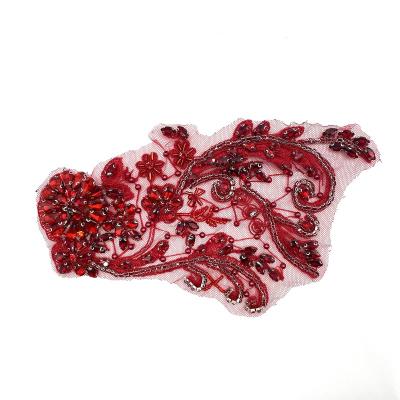 China Red Glass Bags Diamond Hand Embroidered Dress, Stage, Performance, Costume, Diamond for sale