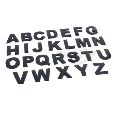 China Car Decoration Sticker 3D Metal Chrome Chrome Alphabet Silver Letters Numbers Car Badge Stickers for sale