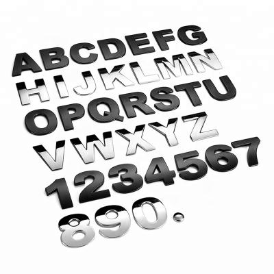 China Car Decoration Sticker DIY Metal Alphabet Letter Decal Emblem Badge For Car Decoration for sale