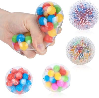 China Toy Hecion Soft Colorful Stress Relief Shaker Balls Hand Exercise Tool Squeeze Stress Ball for Kids and Adult for sale