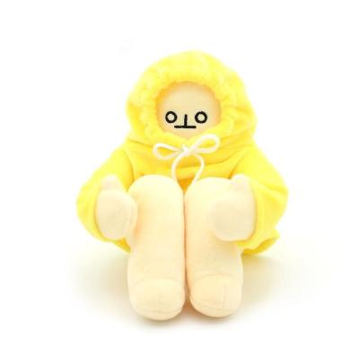 China HECION Korea Squat Banana Man Decoration/Gift/Collectible Doll Toy Yellow Banana Plush Toy Stuffed Toy for sale