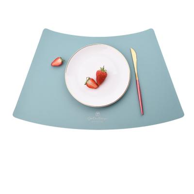 China HECION PU Place Mat Dinning Table Mat Leather Sustainable Leather Place Mat Dining Mat for sale